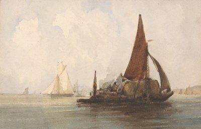Hooiboot in een Kalm Zee door Charles Bentley